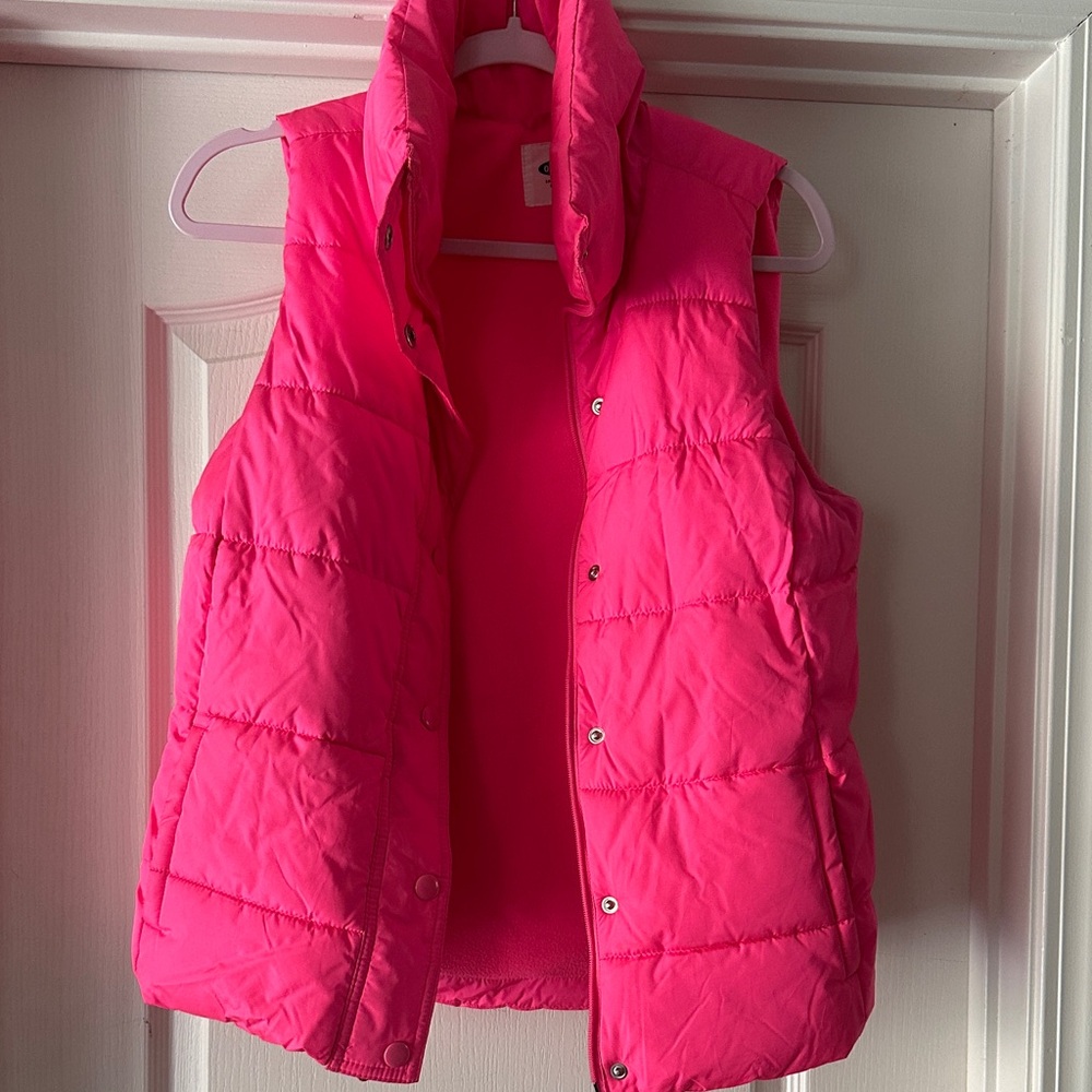 Old Navy Hot Pink Puffer Vest